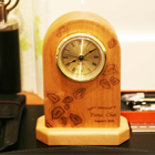 Desk Clock with Base / ENGRAVED FREE