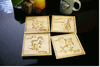 Animal Wood Coaster Set 4pcs